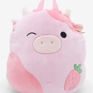 Strawberry Cow Plush Backpack